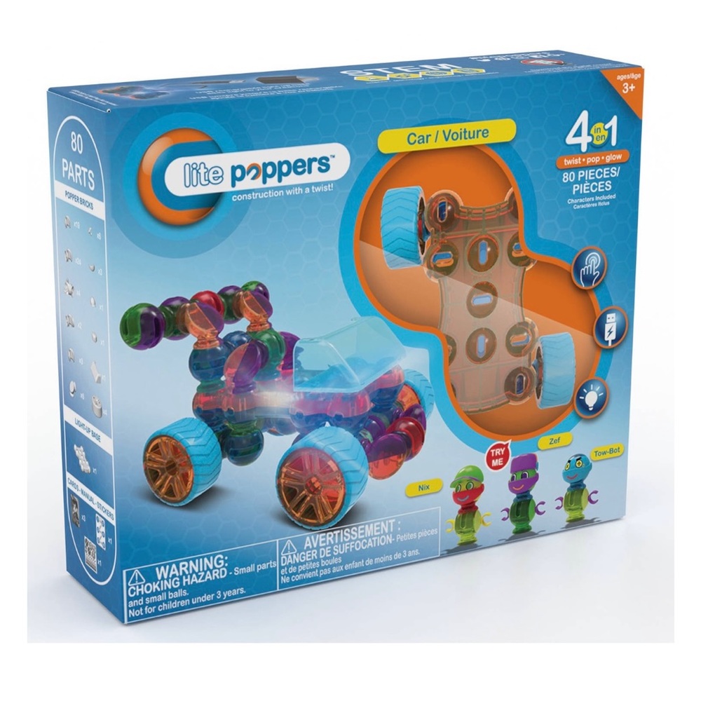 Little poppers car construction set